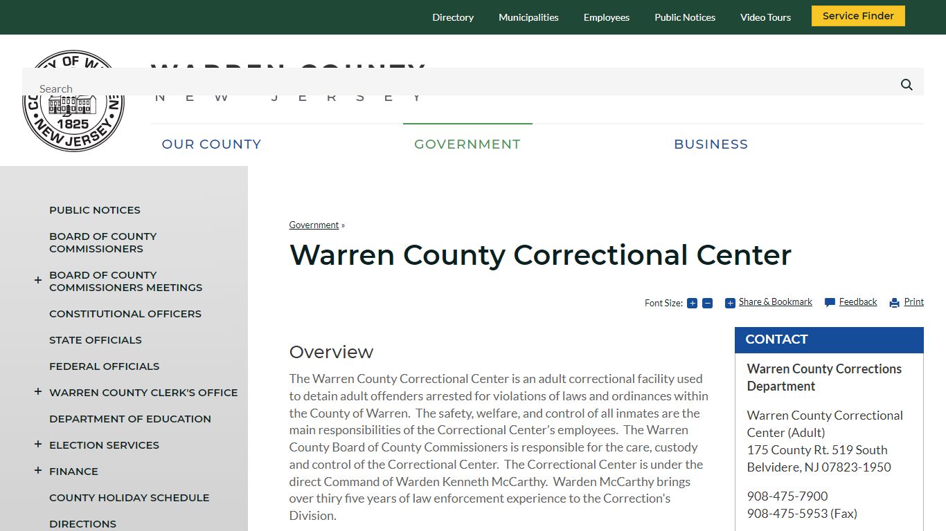 Warren County Correctional Center | Warren County, NJ