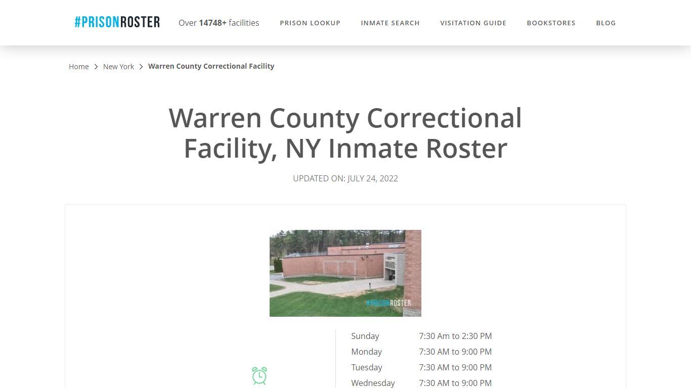 Warren County Correctional Facility, NY Inmate Roster - Prisonroster